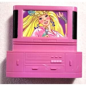 1993 Meritus Barbie Living Room television Stereo Unit TV Entertainment Center